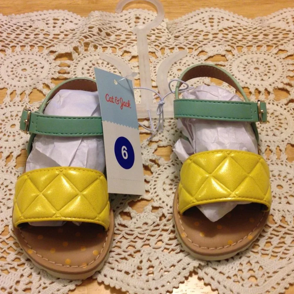 Cat & Jack  sandals, size 6, new with tags